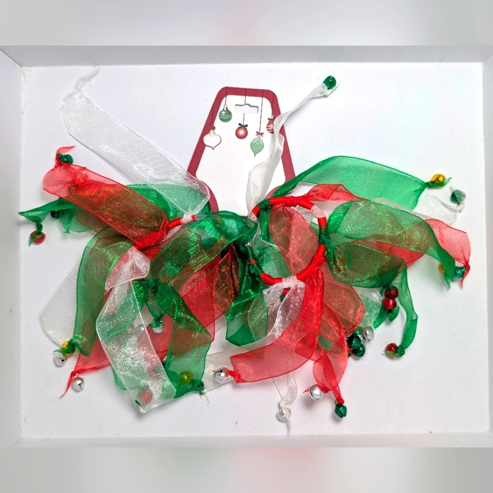 Holiday Bells & Ribbons Hair Ties